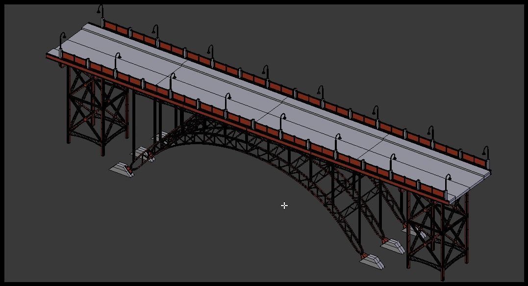 Steel bridge 3D model_4