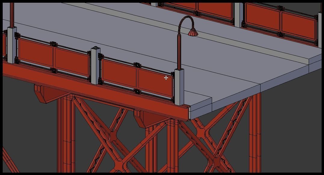 Steel bridge 3D model_5