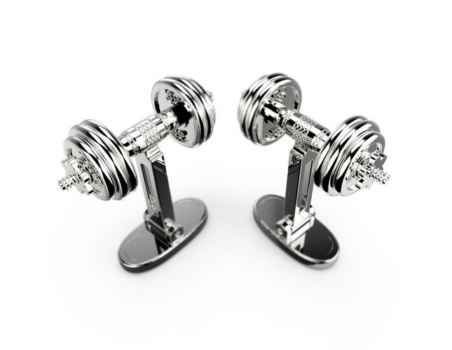 110624 CL Dumbbells cufflinks 3D print model