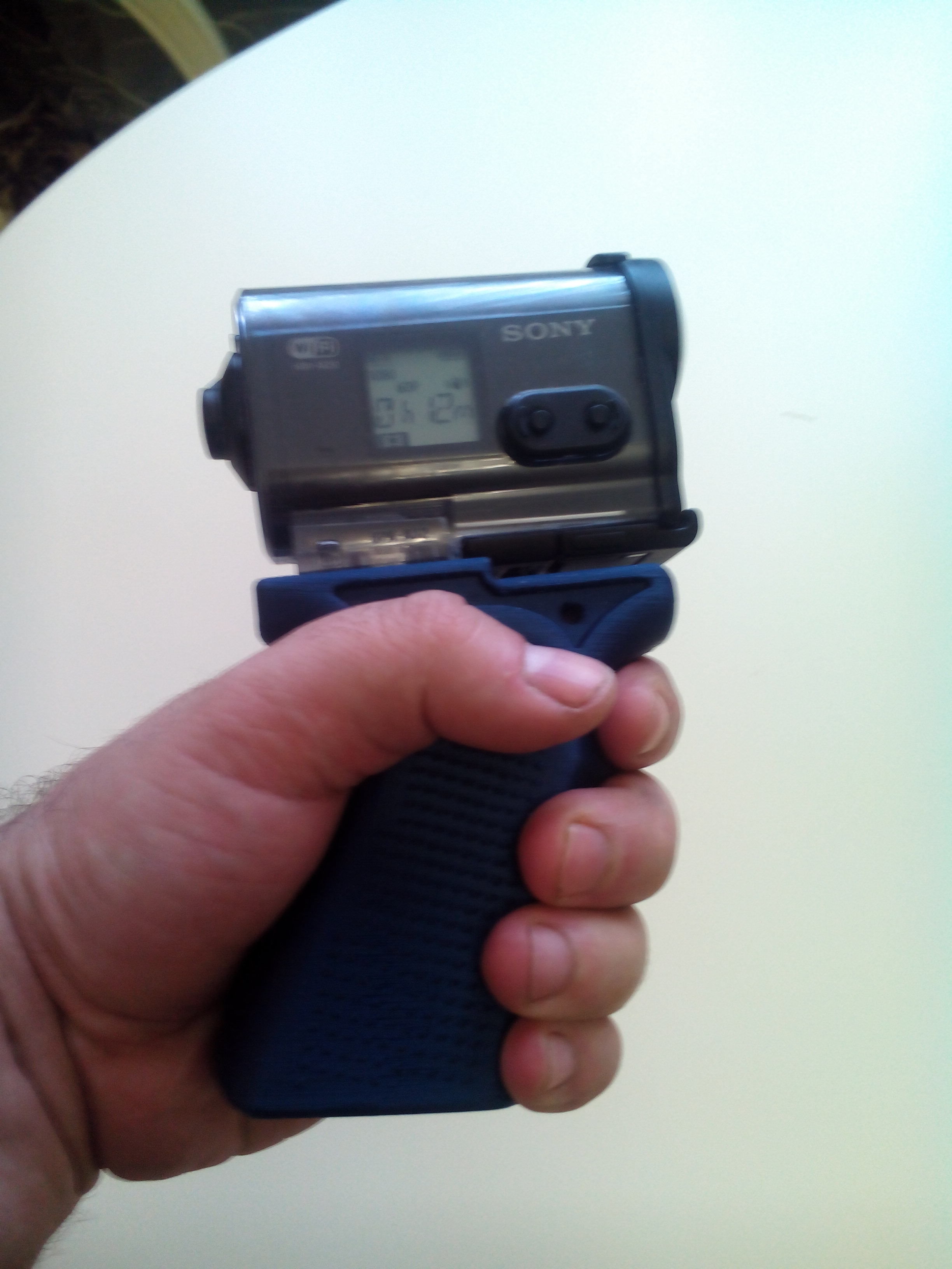 Grip for Olympus Air A01 and Sony AS15 and AS20 action cams 3D print model_2