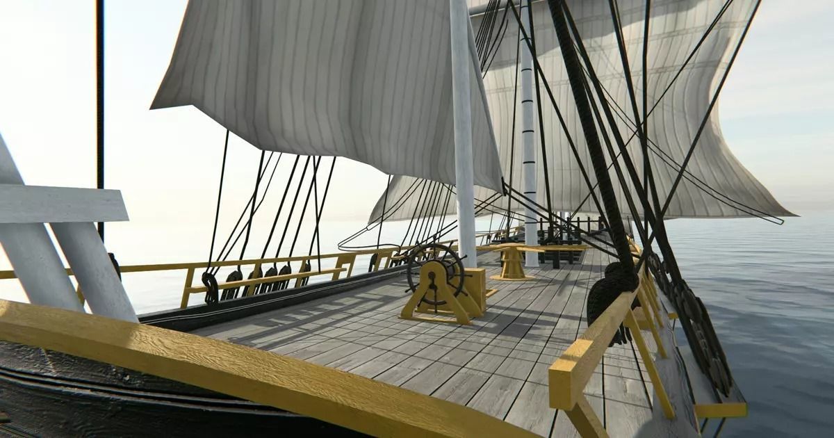 HMS Bounty Low-poly 3D model_12