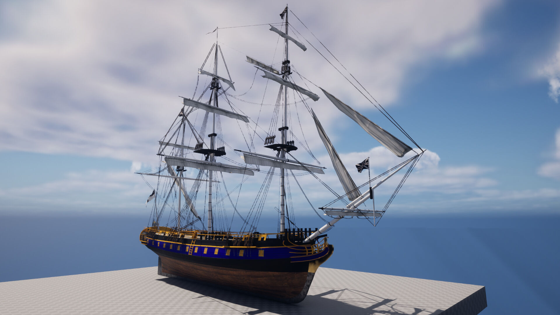 HMS Bounty Low-poly 3D model_18