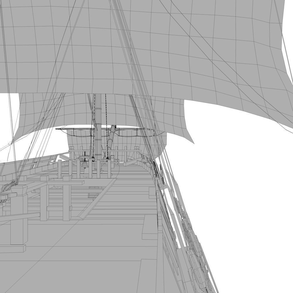 HMS Bounty Low-poly 3D model_28