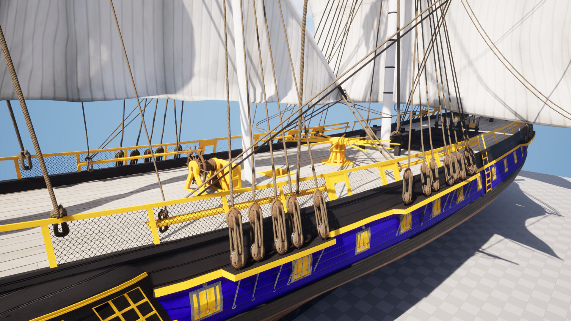 HMS Bounty Low-poly 3D model_21