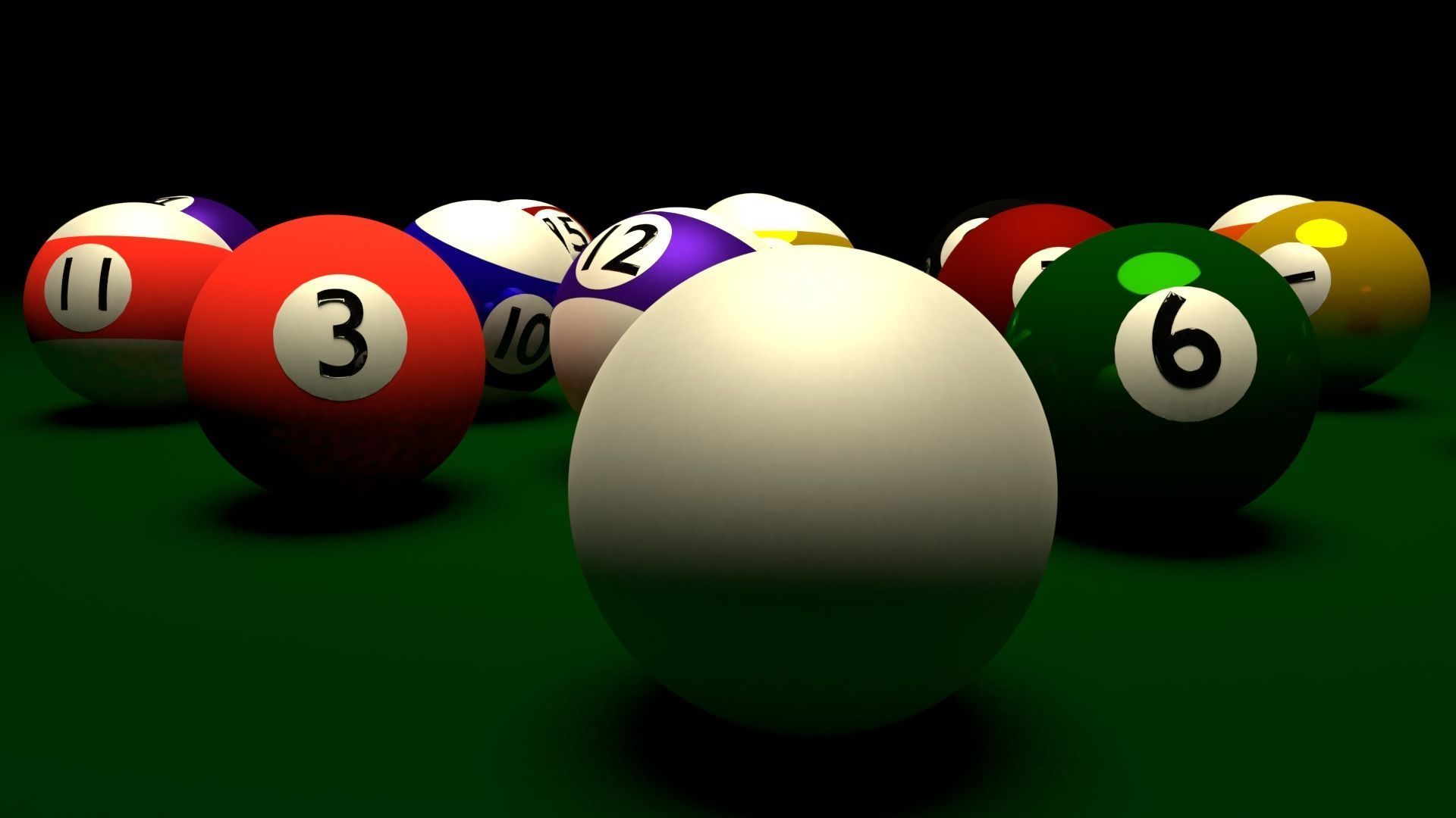 Pool Balls 3D model_3
