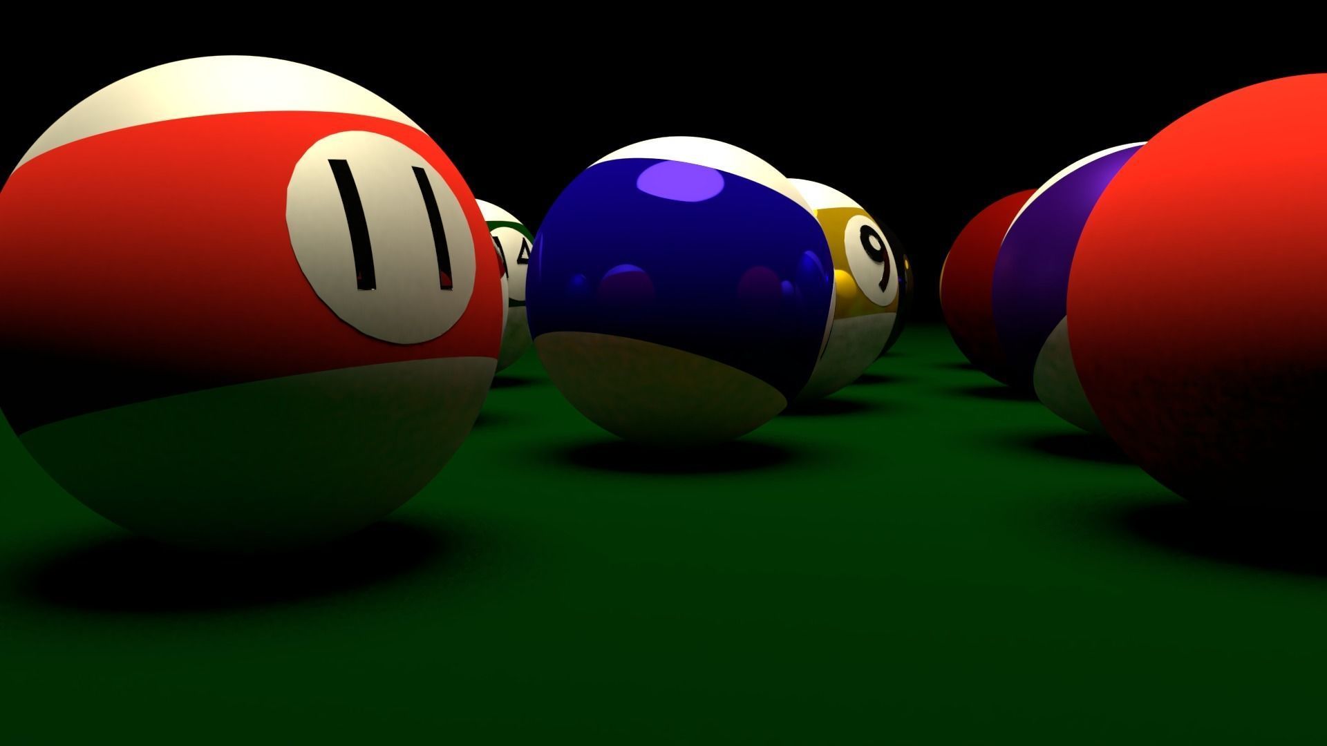 Pool Balls 3D model_4