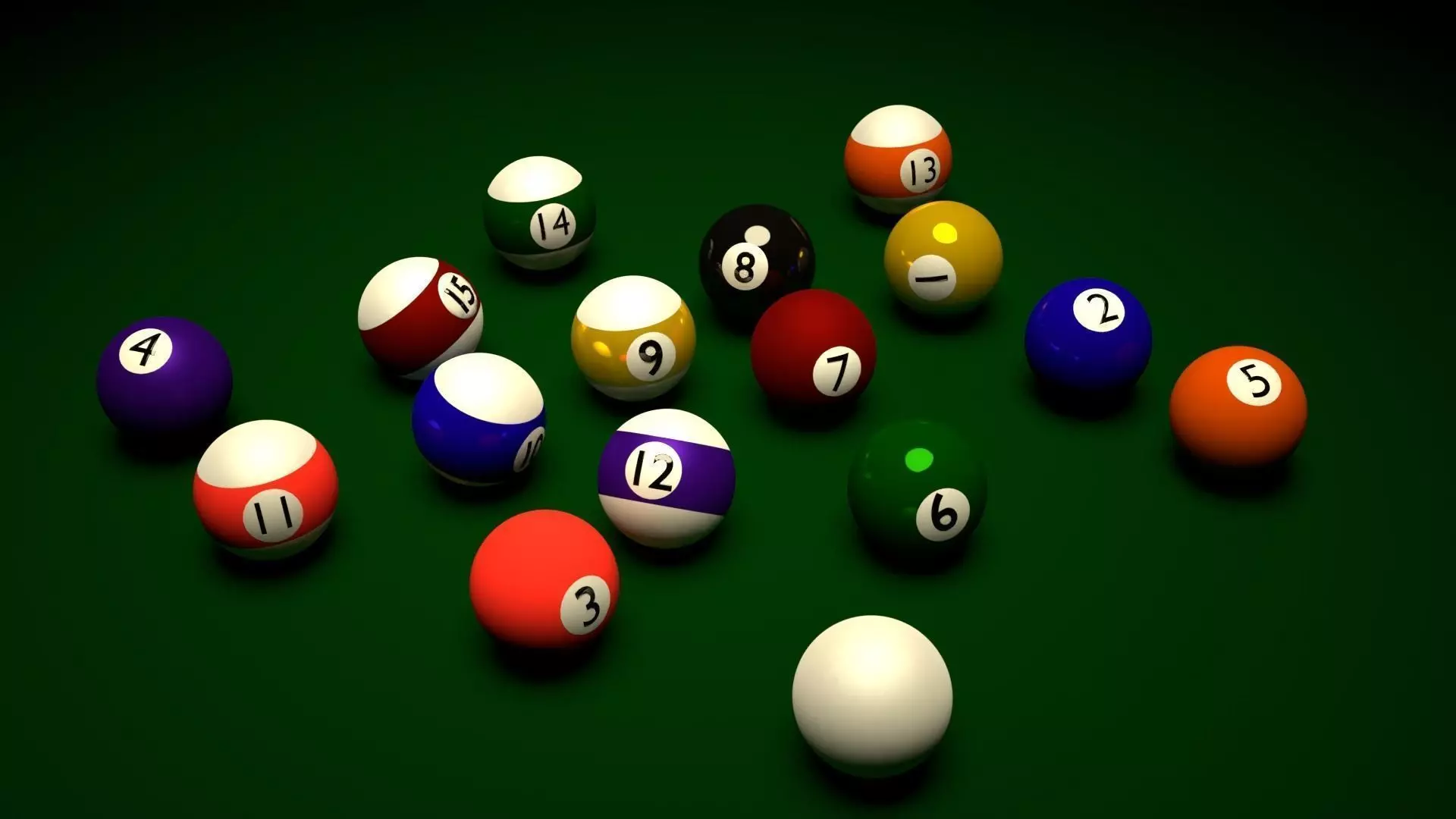 Pool Balls 3D model_0