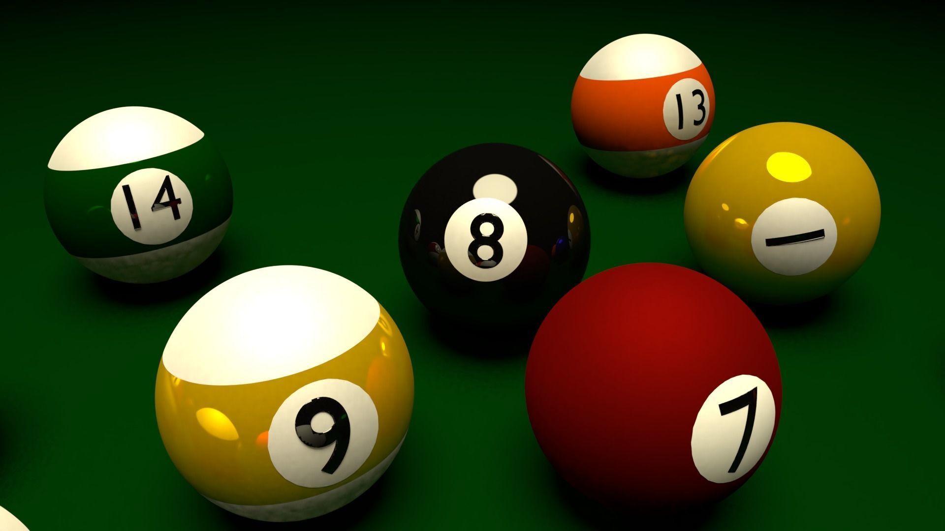 Pool Balls 3D model_1