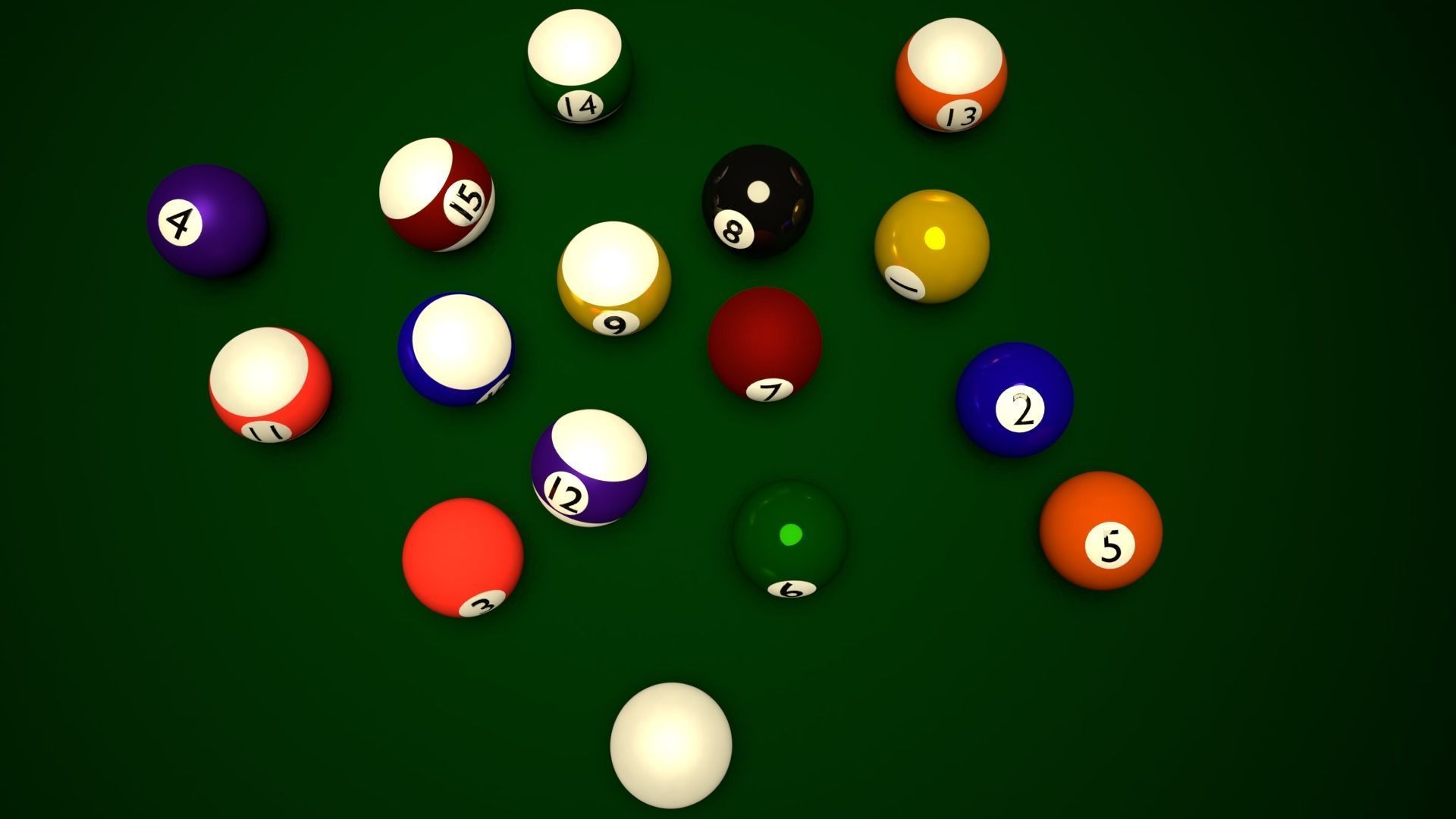 Pool Balls 3D model_2
