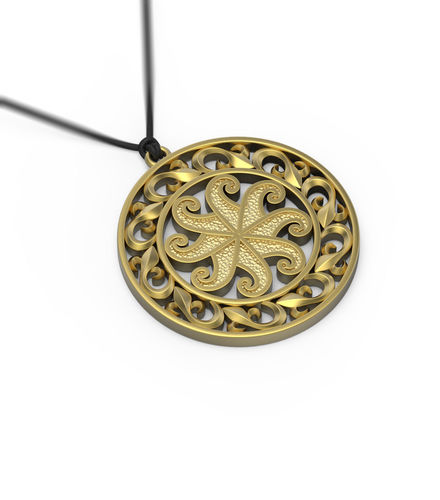 110903 P Sun pendant  Free 3D print model