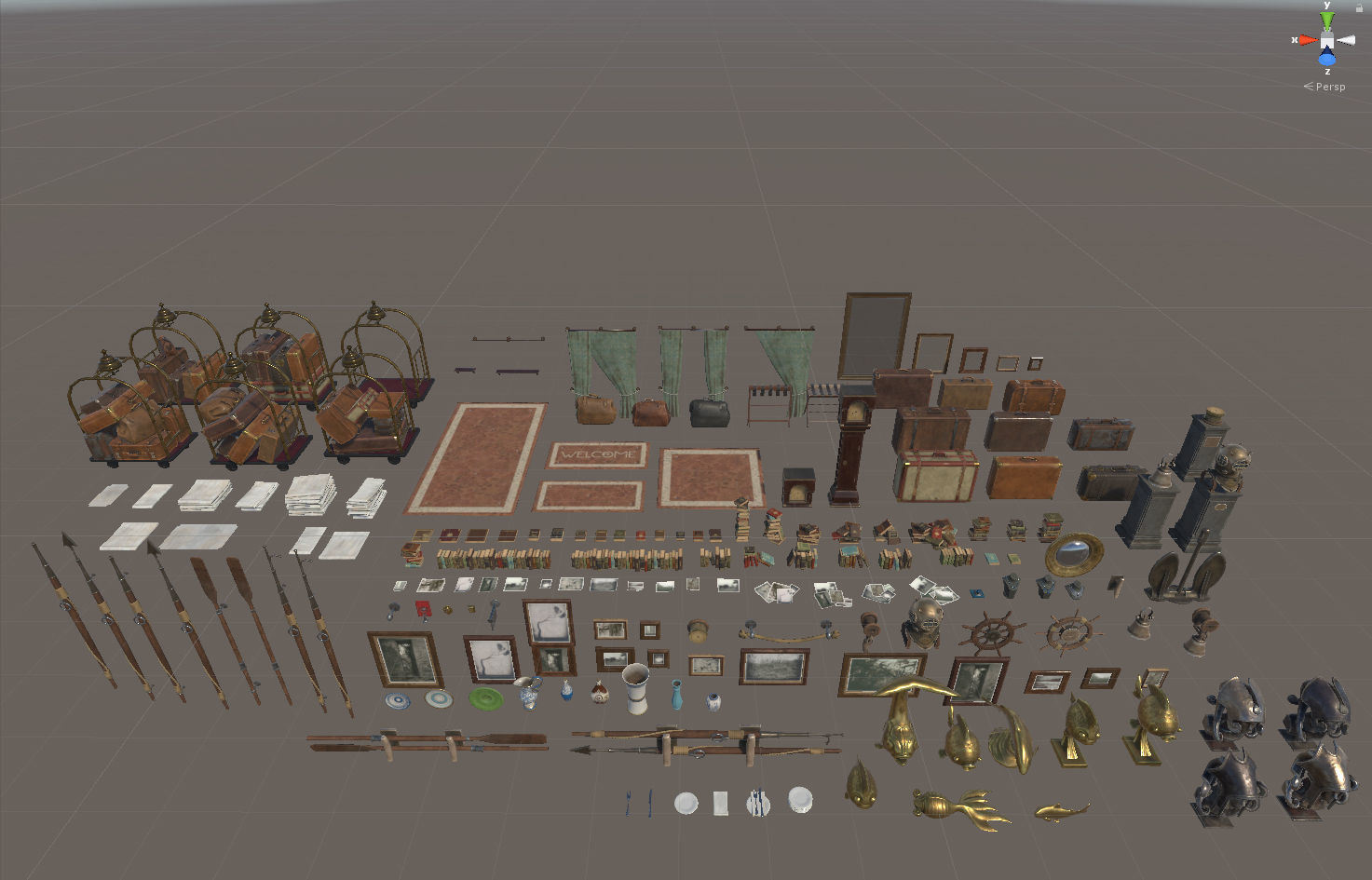 Old House or Hotel Unity Pack Low-poly 3D model_42