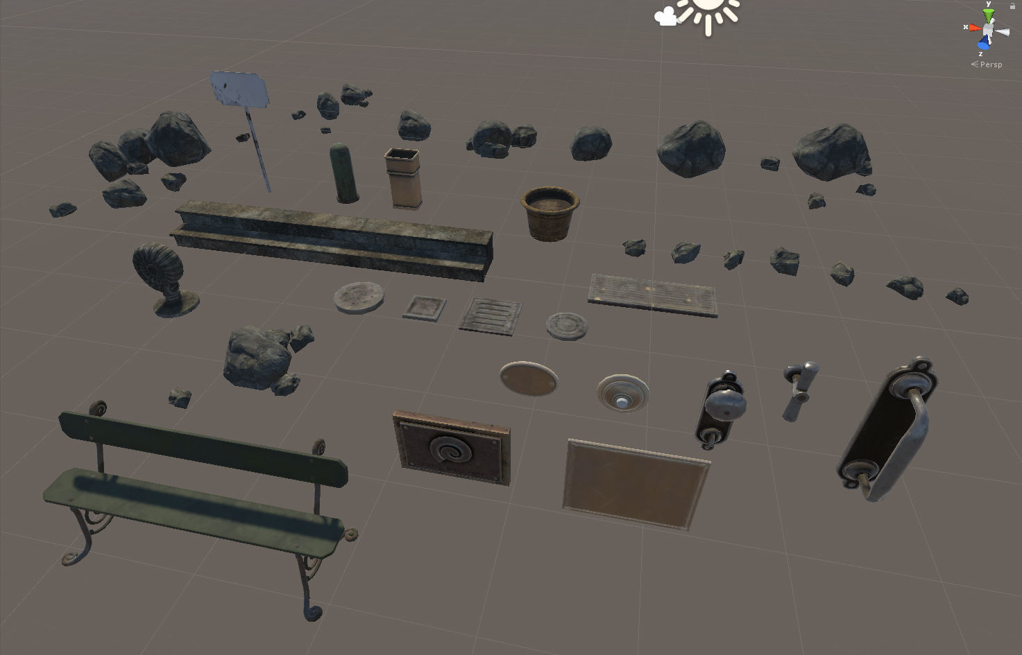 Old House or Hotel Unity Pack Low-poly 3D model_48