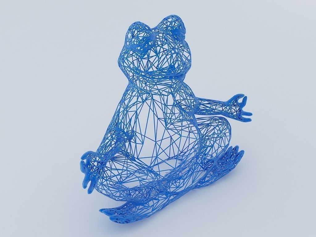 Yoga Frog Wireframe Free 3D print model_3