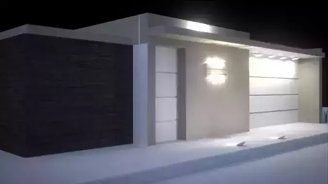 Casa moderna Low-poly 3D model