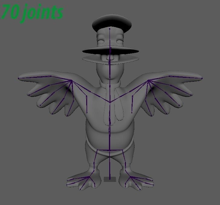 Ducky the Duck Cartoon Model Low-poly 3D model_9