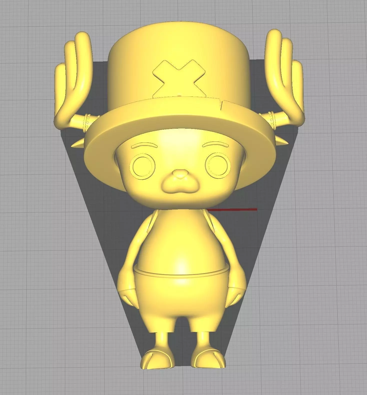Chopper one piece character in hat 3D print model_0