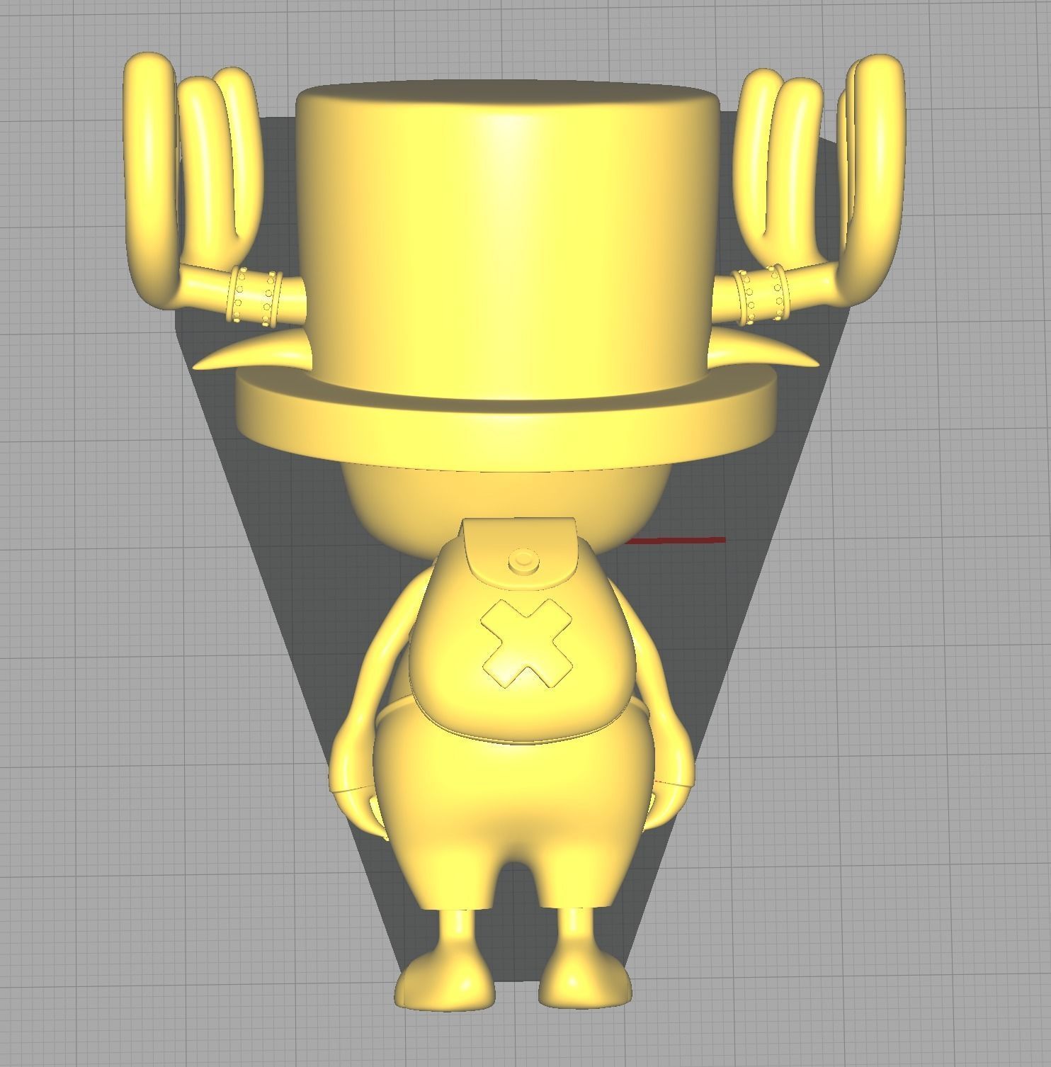 Chopper one piece character in hat 3D print model_4
