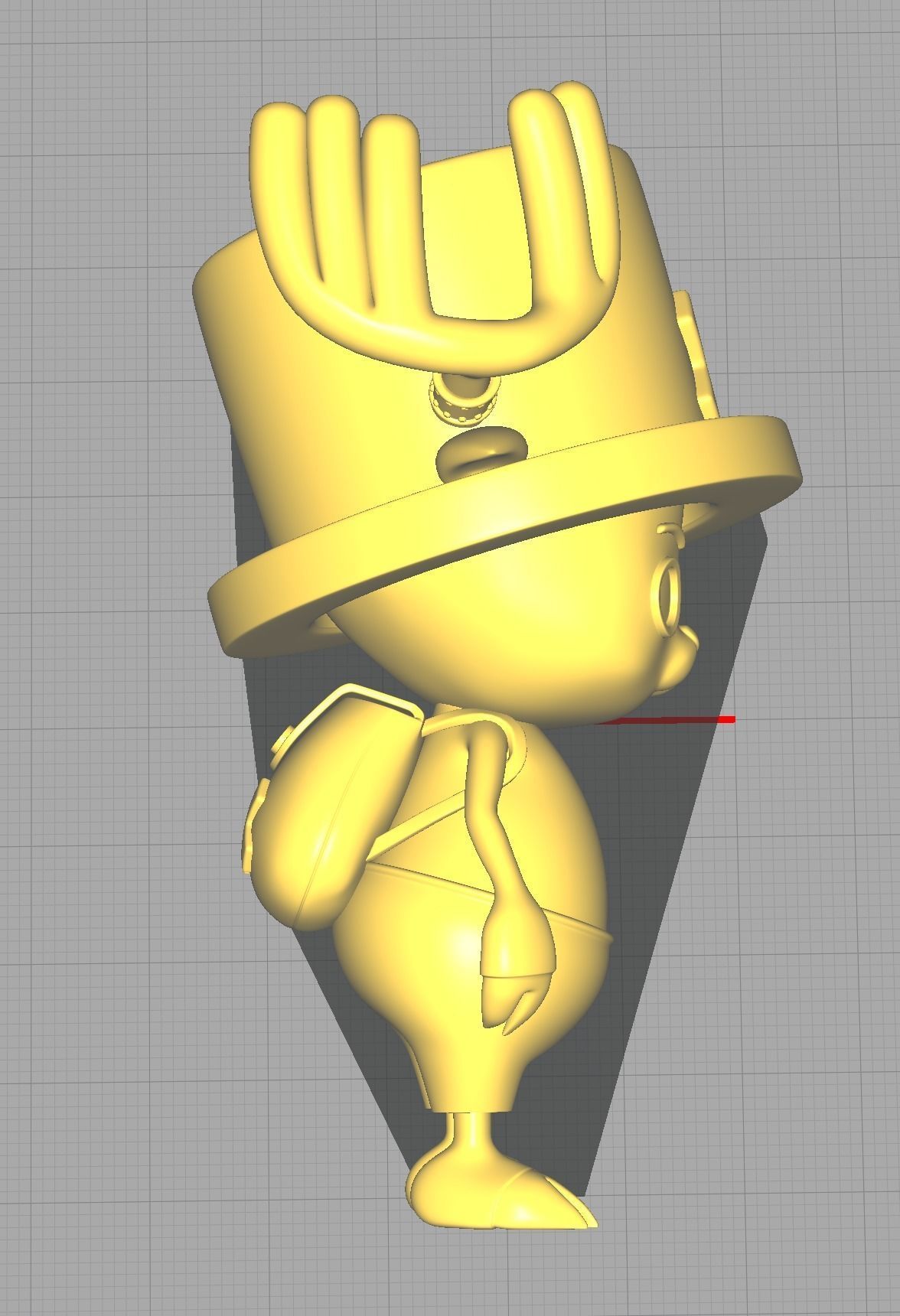 Chopper one piece character in hat 3D print model_2