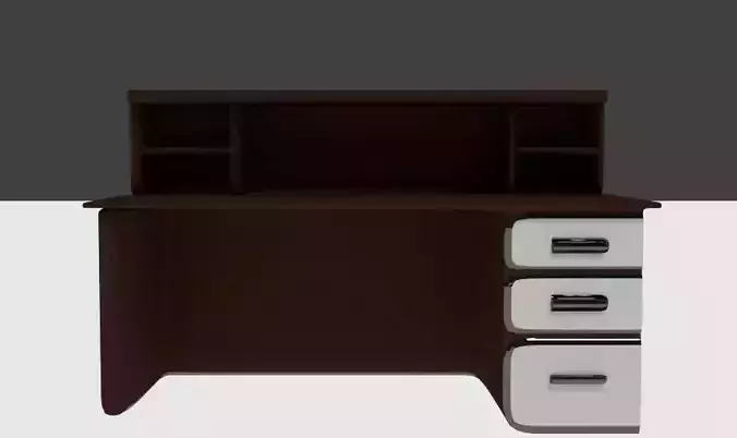 Study Table Low-poly 3D model