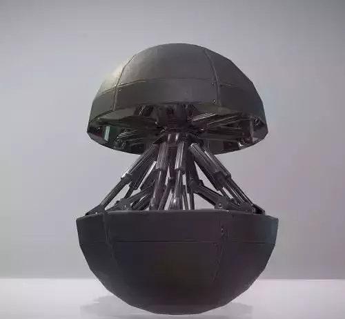 Hydraulic Sphere-Bot Low-poly 3D model