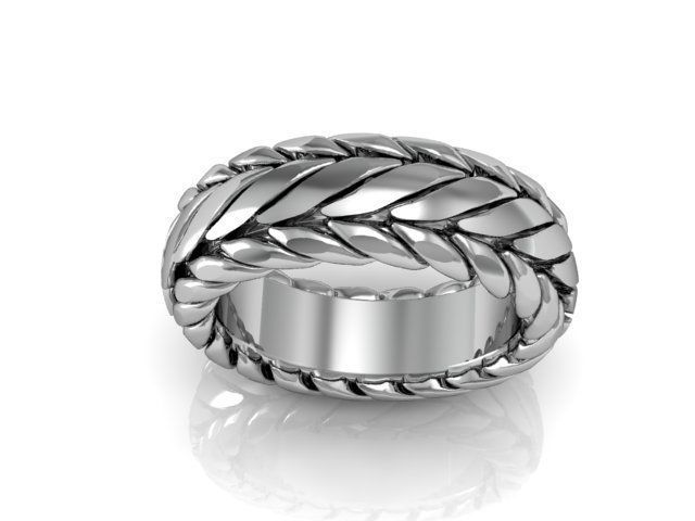 LUXURIOUS BAND ring 3D print model_3
