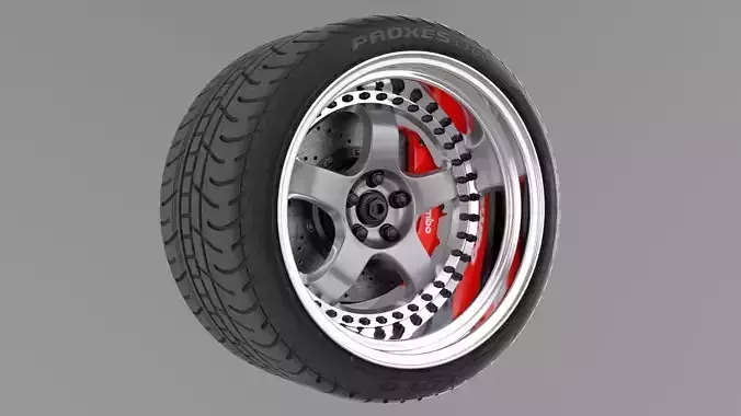 work meister s1 3piece wheel 3D model