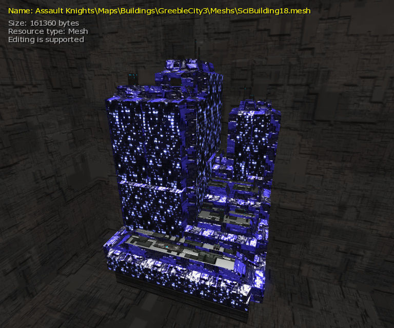 3D  Sci-fi Buildings Low-poly 3D model_28