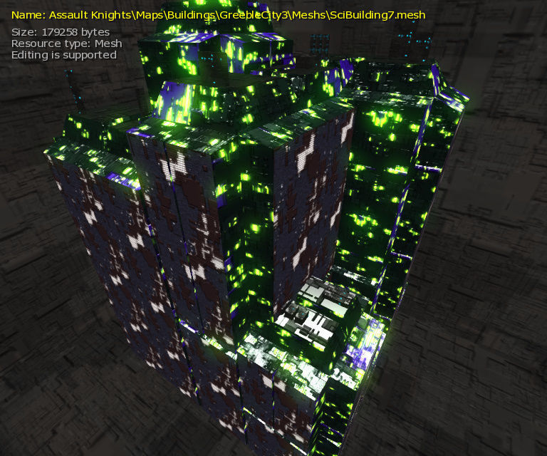 3D  Sci-fi Buildings Low-poly 3D model_39