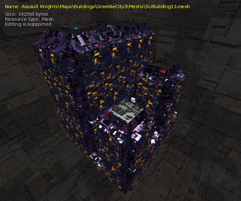 3D  Sci-fi Buildings Low-poly 3D model_25