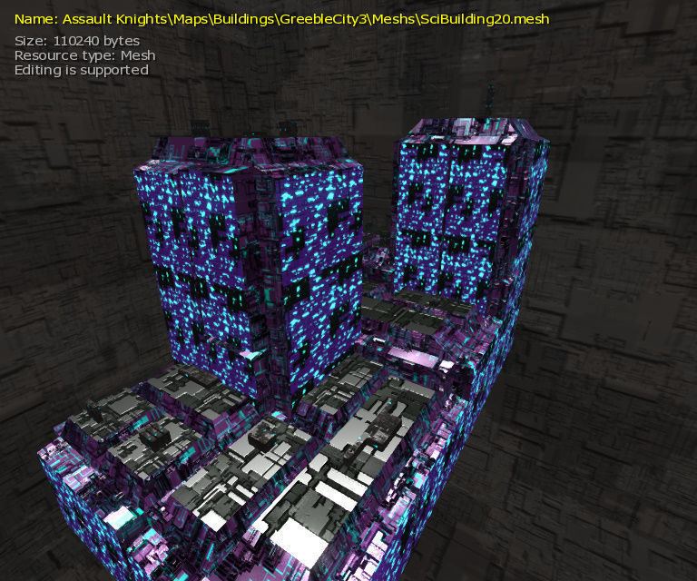 3D  Sci-fi Buildings Low-poly 3D model_45