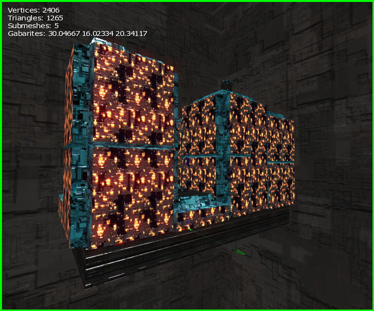 3D  Sci-fi Buildings Low-poly 3D model_16