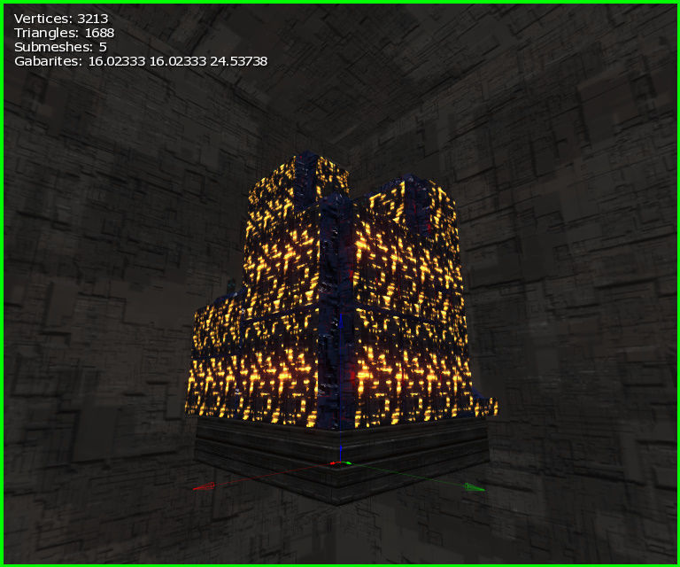 3D  Sci-fi Buildings Low-poly 3D model_3