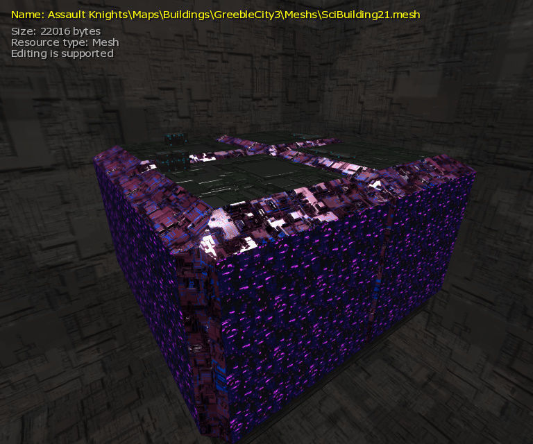 3D  Sci-fi Buildings Low-poly 3D model_33