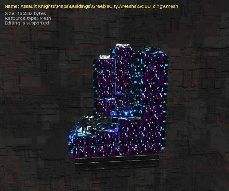 3D  Sci-fi Buildings Low-poly 3D model_37