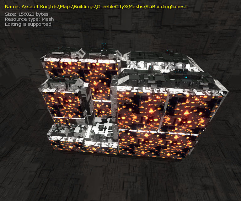 3D  Sci-fi Buildings Low-poly 3D model_26