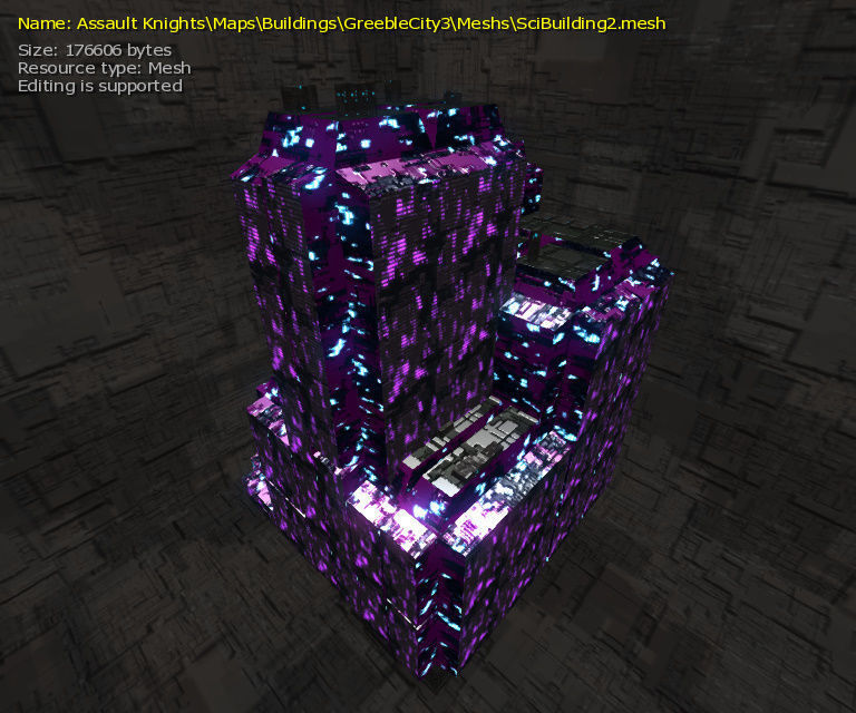 3D  Sci-fi Buildings Low-poly 3D model_35