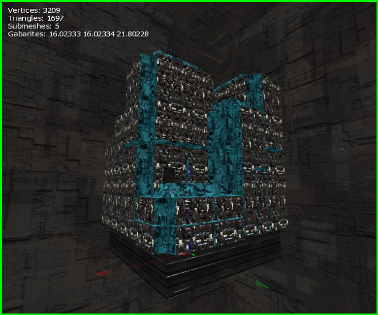 3D  Sci-fi Buildings Low-poly 3D model_4