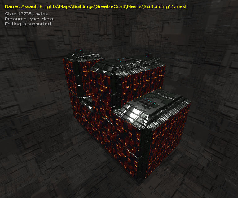 3D  Sci-fi Buildings Low-poly 3D model_24