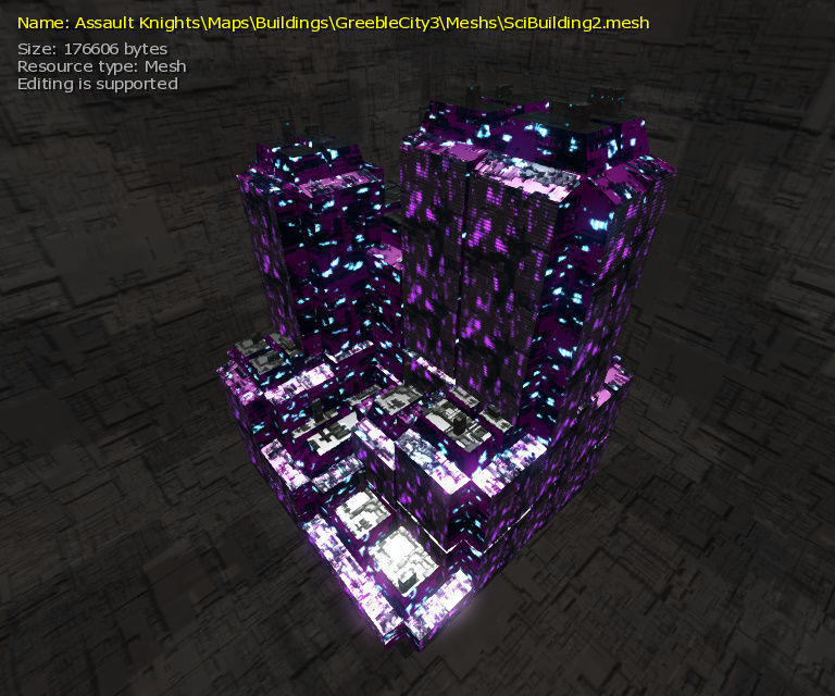 3D  Sci-fi Buildings Low-poly 3D model_27