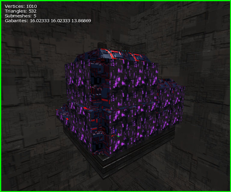 3D  Sci-fi Buildings Low-poly 3D model_14