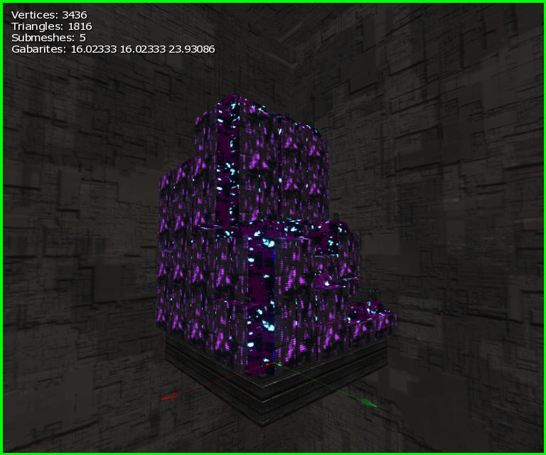 3D  Sci-fi Buildings Low-poly 3D model_1