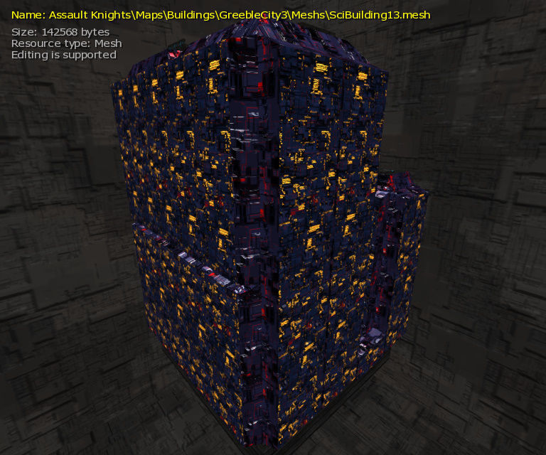 3D  Sci-fi Buildings Low-poly 3D model_36