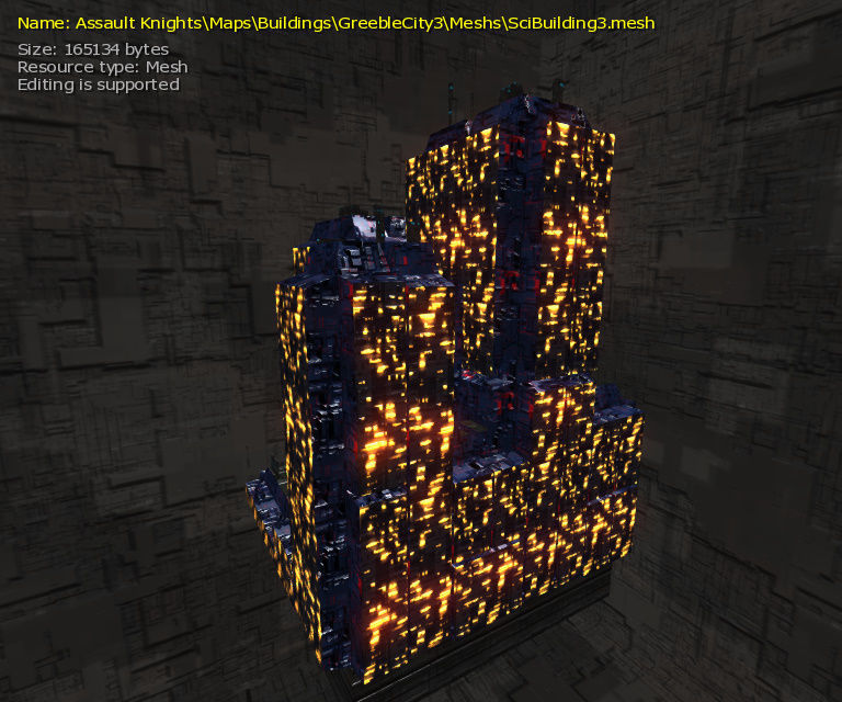 3D  Sci-fi Buildings Low-poly 3D model_23