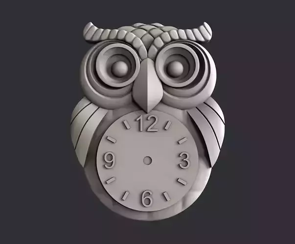 3d STL models for CNC clock owl