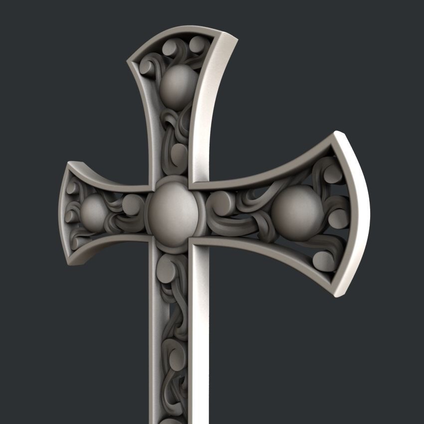 3d STL models for CNC cross 3D model_2
