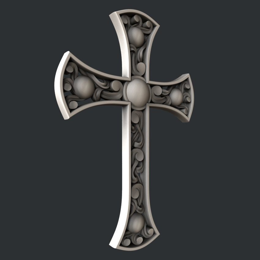 3d STL models for CNC cross 3D model_1