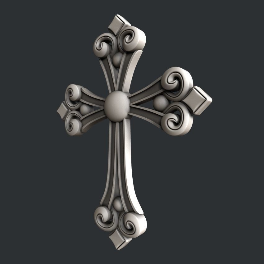 3d STL models for CNC cross 3D model_1