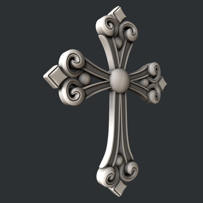 3d STL models for CNC cross 3D model_2