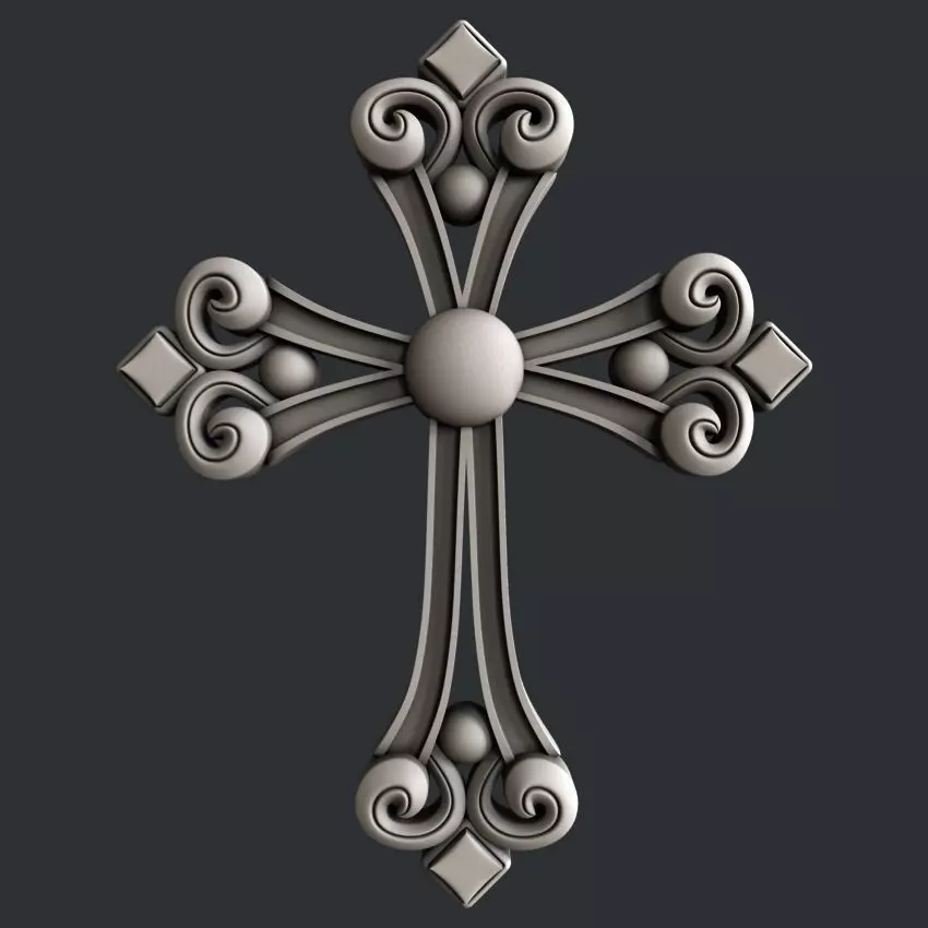 3d STL models for CNC cross 3D model_0