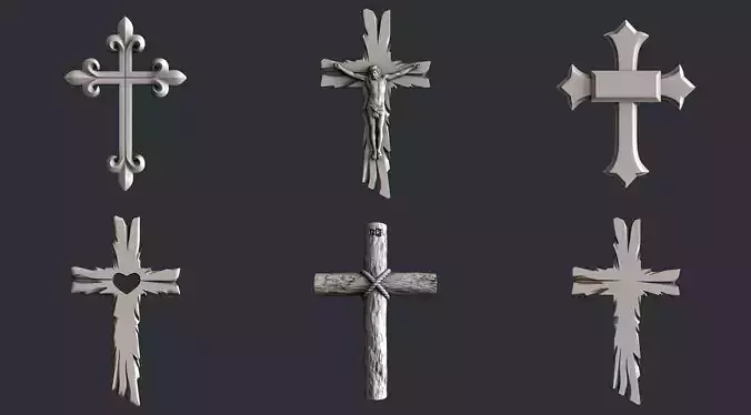 3d STL models for CNC set cross